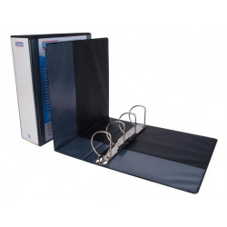 Gyűrűs könyv, panorámás, 4 gyűrű, D alakú, 80 mm, A4, PP, DONAU, fekete Gyűrűs könyv, panorámás, 4 gyűrű, D alakú, 80 mm, A4, PP, DONAU, fekete