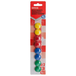 Mágneskorong, 20 mm, 8 db, OFFICE PRODUCTS, vegyes színek