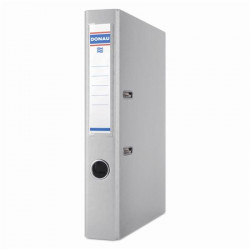 Iratrendező, 50 mm, A4, PP, élvédő sínnel, DONAU "Premium", szürke Iratrendező, 50 mm, A4, PP, élvédő sínnel, DONAU "Premium", szürke