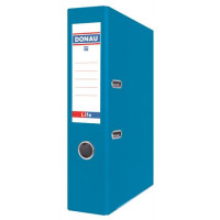 Iratrendező, 75 mm, A4, PP/karton, élvédő sínnel, DONAU "Life", neon kék Iratrendező, 75 mm, A4, PP/karton, élvédő sínnel, DONAU "Life", neon kék