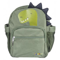 Hátizsák, ovis, 3 rekeszes, "Gimboo", dinoszaurusz, zöld