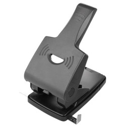 Lyukasztó, kétlyukú, 65 lap, fém, OFFICE PRODUCTS "HD", fekete