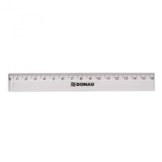 Vonalzó, műanyag, 16 cm, DONAU