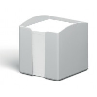 Jegyzettömbtartó, műanyag, 100x100 mm, feltöltve, DURABLE "ECO", szürke