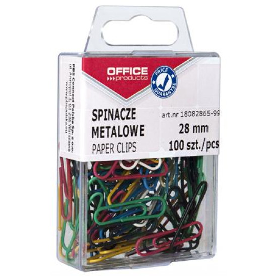 Gemkapocs, 28 mm, OFFICE PRODUCTS, színes