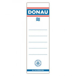 Cserecímke, iratrendezőhöz, kétoldalas, 48x153 mm, DONAU, fehér Cserecímke, iratrendezőhöz, kétoldalas, 48x153 mm, DONAU, fehér
