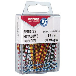 Gemkapocs, 50 mm, csíkos, OFFICE PRODUCTS, színes