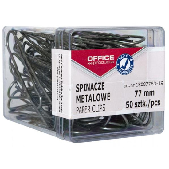 Gemkapocs, 77 mm, OFFICE PRODUCTS, ezüst