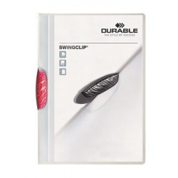 Gyorsfűző, klipes, A4, DURABLE "Swingclip® 30", rózsaszín