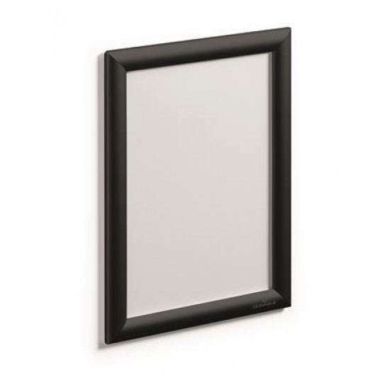 Posztertábla, fali, A4, alumínium keret, DURABLE, fekete
