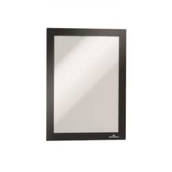 Infokeret, A5, öntapadó háttal, mágneses előlappal, DURABLE "DURAFRAME", ezüst-fekete