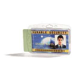 Azonosítókártya-tartó, 2 kártyához, nyitott, DURABLE "ENCLOSED", áttetsző