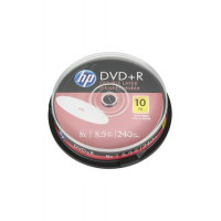 DVD+R lemez, nyomtatható, kétrétegű, 8,5GB, 8x, 10 db, hengeren, HP DVD+R lemez, nyomtatható, kétrétegű, 8,5GB, 8x, 10 db, hengeren, HP