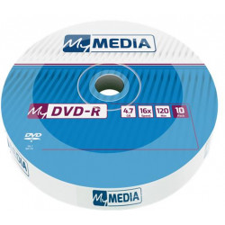 DVD-R lemez, 4,7 GB, 16x, 10 db, zsugor csomagolás, MYMEDIA DVD-R lemez, 4,7 GB, 16x, 10 db, zsugor csomagolás, MYMEDIA