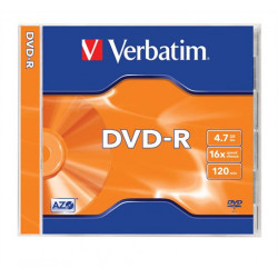 DVD-R lemez, AZO, 4,7GB, 16x, 1 db, normál tok, VERBATIM DVD-R lemez, AZO, 4,7GB, 16x, 1 db, normál tok, VERBATIM