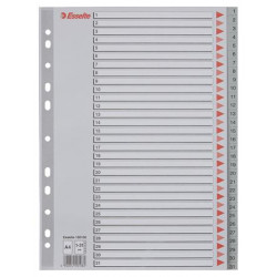 Regiszter, műanyag, A4, 1-31, ESSELTE, szürke