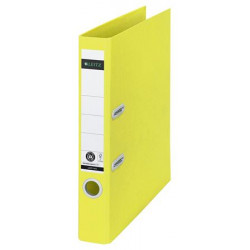 Iratrendező, 50 mm, A4, karton, újrahasznosított, LEITZ "180 Recycle", sárga