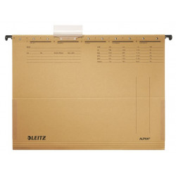 Függőmappa, oldalvédelemmel, karton, A4, LEITZ "Alpha", natúr