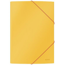 Gumis mappa, 15 mm, karton, A4, LEITZ "Cosy", melegsárga