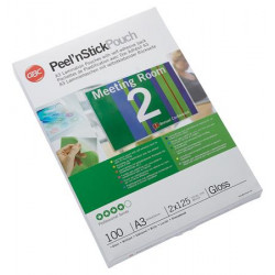 Meleglamináló fólia, 125 mikron, A3, fényes, öntapadó, GBC Meleglamináló fólia, 125 mikron, A3, fényes, öntapadó, GBC