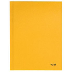 Pólyás dosszié, karton, A4, LEITZ "Recycle", sárga