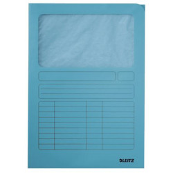 Mappa, ablakos, karton, A4, LEITZ, világoskék
