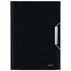 Harmonikamappa, A4, PP, 6 rekeszes, LEITZ "Style", szaténfekete