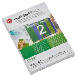 Meleglamináló fólia, 100 mikron, A4, fényes, öntapadó, GBC Meleglamináló fólia, 100 mikron, A4, fényes, öntapadó, GBC