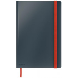 Beíró, B5, vonalas, 80 lap, keményfedeles, LEITZ "Cosy Soft Touch", bársonyszürke