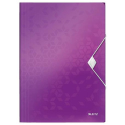 Gumis mappa, PP, A4, LEITZ "Wow", lila