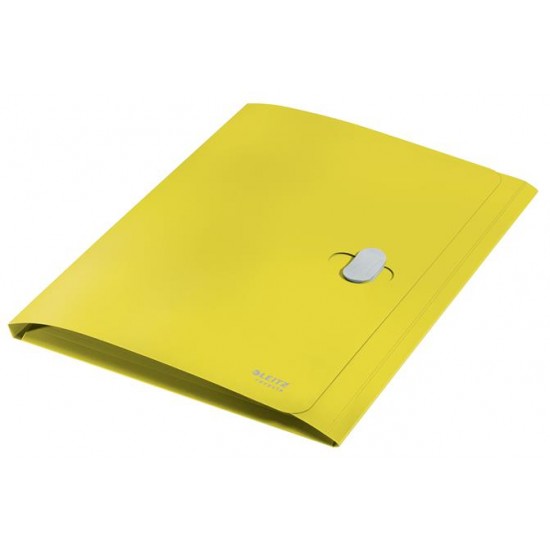 Iratvédő mappa, 11 mm, PP, A4, LEITZ "Recycle", sárga