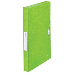 Gumis mappa, 30 mm, PP, A4, LEITZ "Wow Jumbo", zöld