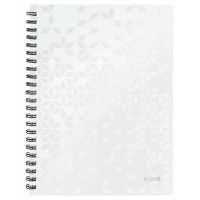 Spirálfüzet, A4, kockás, 80 lap, LEITZ "Wow", fehér Spirálfüzet, A4, kockás, 80 lap, LEITZ "Wow", fehér