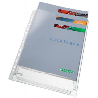 Katalógustartó genotherm, lefűzhető, A4, 200 mikron, narancsos felület, 14 mm, LEITZ "Jumbo"