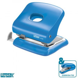 Lyukasztó, kétlyukú, 30 lap, RAPID "FC30", élénk kék Lyukasztó, kétlyukú, 30 lap, RAPID "FC30", élénk kék