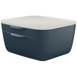 Irattároló, műanyag, 2 fiókos, LEITZ "Cosy", bársonyszürke