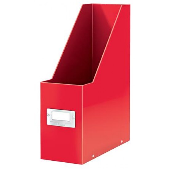 Iratpapucs, PP/karton, 95 mm, LEITZ "Click&Store", piros