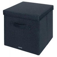 Doboz, szövet borítású, L méret, LEITZ "Fabric", sötétszürke Doboz, szövet borítású, L méret, LEITZ "Fabric", sötétszürke