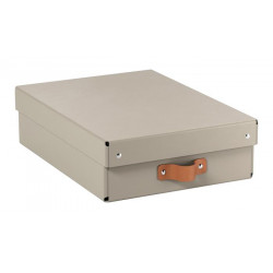 Tárolódoboz, M méret, alacsony, LEITZ "Puro", homokbézs