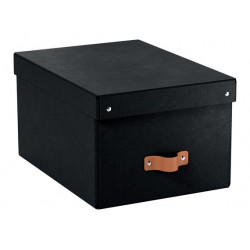 Tárolódoboz, M méret, LEITZ "Puro", fekete