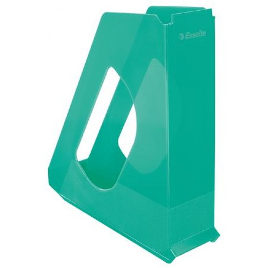 Iratpapucs, műanyag, 68 mm, ESSELTE "Colour` Ice", zöld