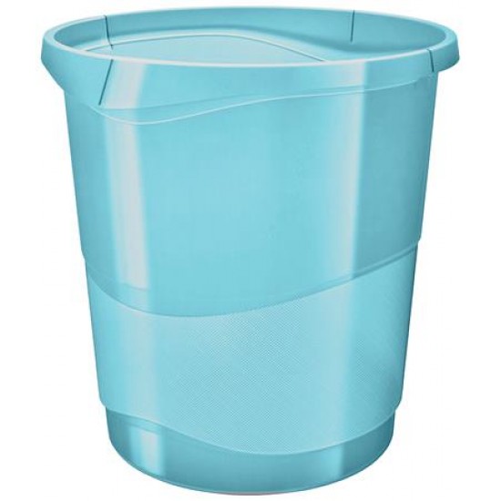 Papírkosár, 14 liter, ESSELTE "Colour` Ice", áttetsző kék