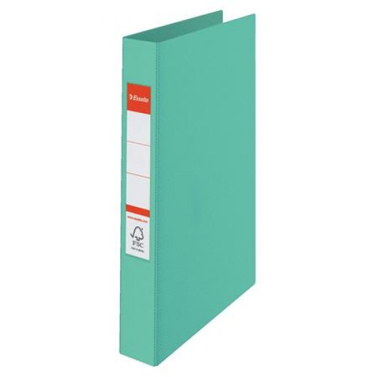 Gyűrűs könyv, 2 gyűrű, 42 mm, A4, PP, ESSELTE "Colour`Ice", zöld
