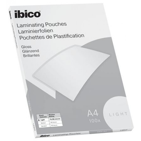 Meleglamináló fólia, 80 mikron, A4, fényes, IBICO "Light"