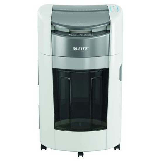 Iratmegsemmisítő, mikrokonfetti, 300 lap, LEITZ "IQ OptiMax Autofeed Office 300 P5"