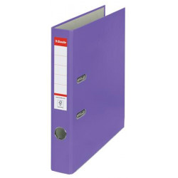Iratrendező, 50 mm, A4, PP/karton, élvédő sínnel, ESSELTE "Economy", lila