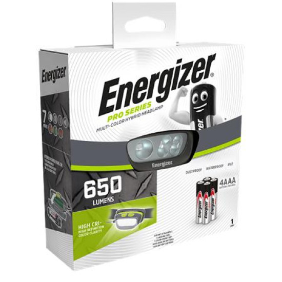Fejlámpa, LED, 4xAAA, ENERGIZER „Pro Series Multicolor”