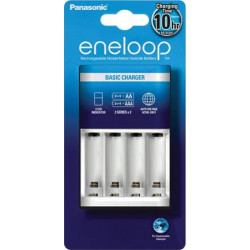 Elemtöltő, AA ceruza/AAA mikro, 2/4, időzítő, PANASONIC "Eneloop"