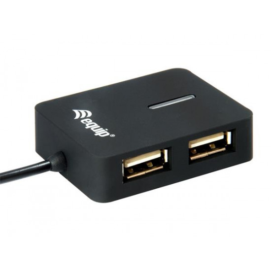 USB elosztó-HUB, 4 port, USB 2.0, EQUIP "Life"