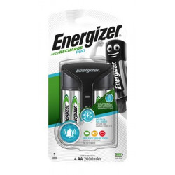 Elemtöltő, AA ceruza/AAA mikro, 4x2000 mAh  AA (előtöltött), kijelzővel, ENERGIZER "Pro"